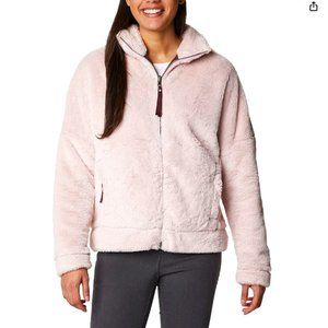 Reversible Columbia Fluffy Pink Fleece Full Zip Size M